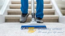 cleaning carpet stairs