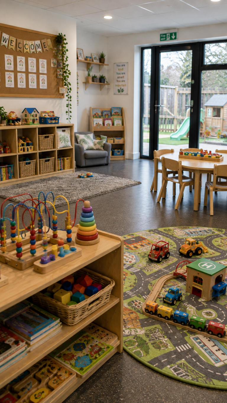 Bright Cozy Preschool Playroom