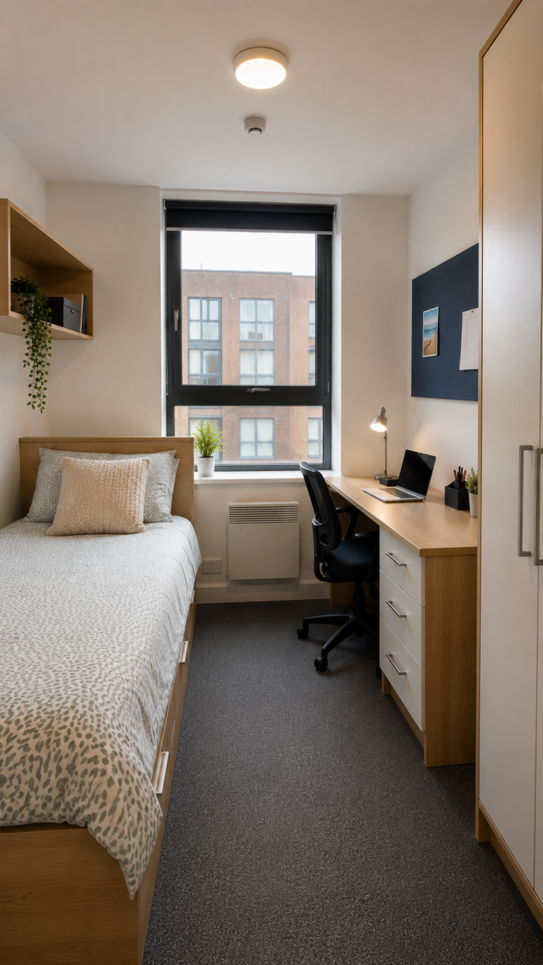 Modern Scandinavian Student Bedroom