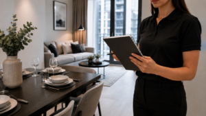 Upscale Apartment Inspection Scene